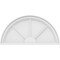 Ekena Millwork Half Round 3 Spoke Architectural Grade PVC Pediment, 30"W x 15"H x 2"P PEDPS030X150HRO03 - alternate 4